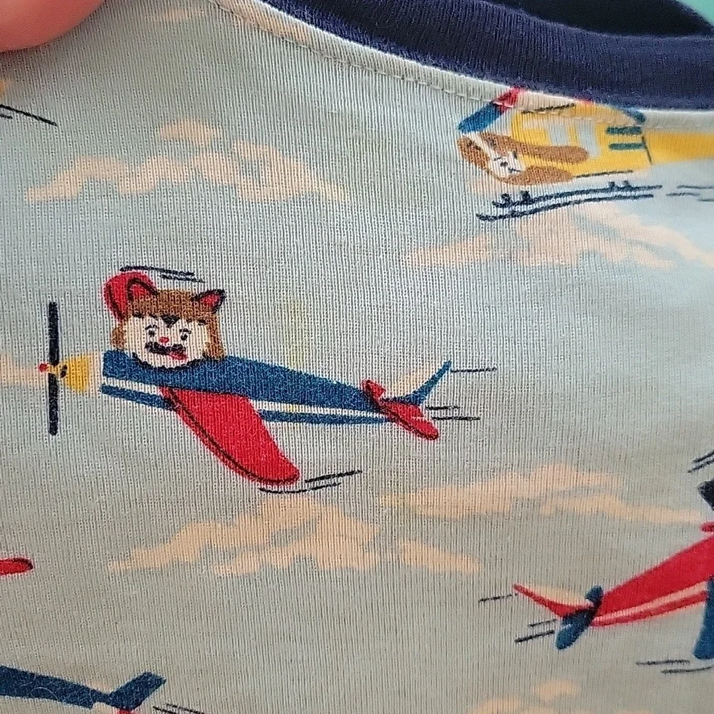 Wonder Nation 2 Piece Long Sleeve Pajama Bundle Airplanes Rainbows Size 3T